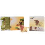 HALFTOYS HA001 Collectibles Magnetic Animals Play Sets, 3D Jigsaw Puzzle Blocks, STEM Educational Take Apart Toys Gift for Toddler & Kids 3+ Years (Lion)