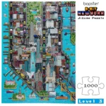 bopster 8-bit New York Pixel Jigsaw Puzzle 1000 Pieces for Kids Teens and Adults 70 x 50cm Level 3