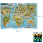 bopster 8-bit World Map Pixel Jigsaw Puzzle 180pcs