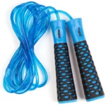 just be...… Skipping and Speed Adult Jump Rope for Fitness and Fat Burning Home Gym Park Workouts HIIT Sessions Boxing and Weight Loss Non-Slip Handle and a 275cm Adjustable Length Rope - Blue