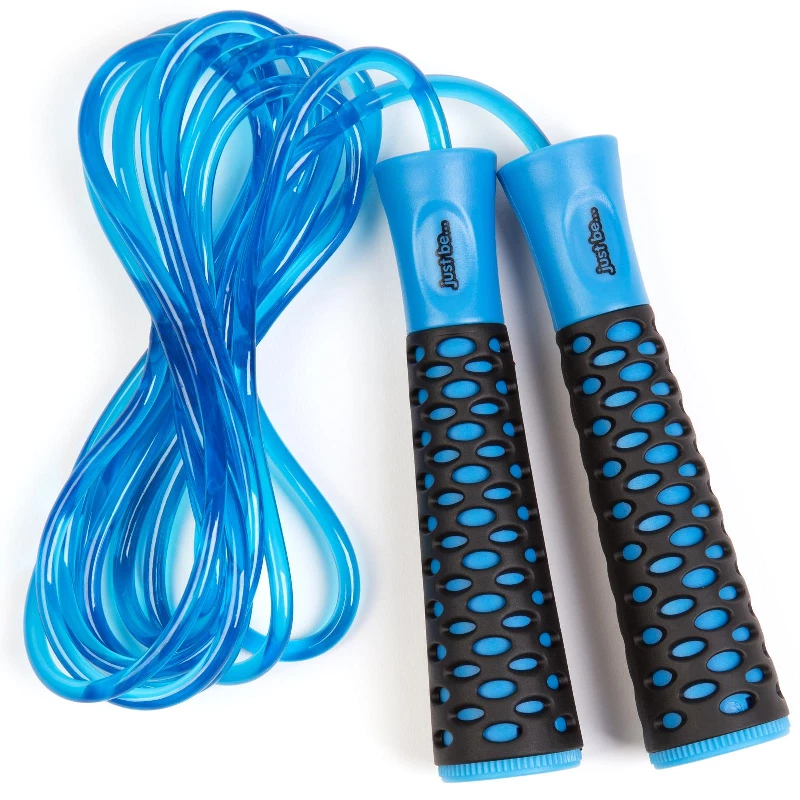 just be…… Skipping and Speed Adult Jump Rope for Fitness and Fat Burning Home Gym Park Workouts HIIT Sessions Boxing and Weight Loss Non-Slip Handle and a 275cm Adjustable Length Rope – Blue