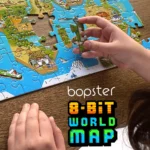 bopster 8-bit World Map Pixel Jigsaw Puzzle 180pcs