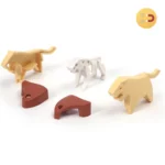 HALFTOYS HA001 Collectibles Magnetic Animals Play Sets, 3D Jigsaw Puzzle Blocks, STEM Educational Take Apart Toys Gift for Toddler & Kids 3+ Years (Lion)