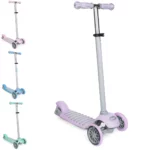 boppi 3-Wheel Kids Toddler Push Scooter | 2 Front Wheels, Ideal for Girls and Boys Aged 3 - 8 Years Old | Purple