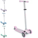 boppi 3-Wheel Kids Toddler Push Scooter | 2 Front Wheels, Ideal for Girls and Boys Aged 3 - 8 Years Old | Pink
