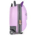 Boppi Tiny Trekker Kids Luggage Travel Suitcase Carry On Cabin Bag Holiday Pull Along Trolley Lightweight Wheeled Holdall 17 Litre Hand Case - Purple Cat