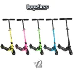 bopster 2 Wheeled Scooter Folding V2 In Line Racing Kick Sport Ride-On Black