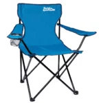 just be...…® Folding Camping Chair - Royal Blue with Dark Blue Trim