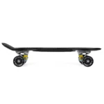 Land Surfer Cruiser Skateboard | Retro 22 Inch Skateboard for Kids & Adults | Penny Board with Carry Bag by Bopster | Black Board + Solid Black Wheels