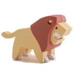 HALFTOYS HA001 Collectibles Magnetic Animals Play Sets, 3D Jigsaw Puzzle Blocks, STEM Educational Take Apart Toys Gift for Toddler & Kids 3+ Years (Lion)