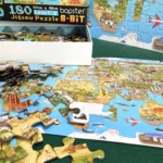 bopster 8-bit World Map Pixel Jigsaw Puzzle 180pcs