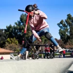 bopster Stunt Scooter Deck 360 Swivel Spin | Lightweight Freestyle Sport Scooters with 50cm Wide Bar | Ideal for Kids, Boys, & Girls Ages 8+ | Red