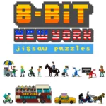 bopster 8-bit New York Pixel Jigsaw Puzzle 180 Pieces for Kids Teens and Adults 57 x 42cm Level 1