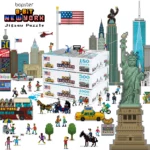 bopster 8-bit New York Pixel Jigsaw Puzzle 500 Pieces for Kids Teens and Adults 51 x 36cm Level 2