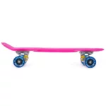 Land Surfer Cruiser Skateboard | Retro 22 Inch Skateboard for Kids & Adults | Penny Board with Carry Bag by Bopster | Pink Board + Transparent Blue Wheels