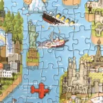 bopster 8-bit World Map Pixel Jigsaw Puzzle 1000pcs
