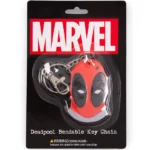 MARVEL DEADPOOL Superhero Keychain Keyring With Claw Clip