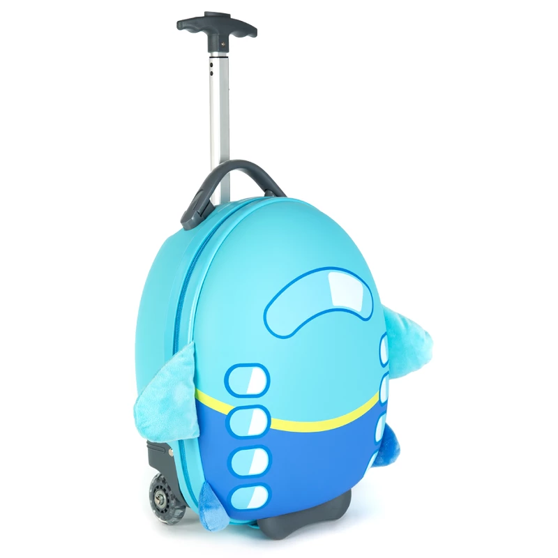 Boppi Tiny Trekker Kids Luggage Travel Suitcase Carry On Cabin Bag Holiday Pull Along Trolley Lighweight Wheeled Holdall 17 Litre Hand Case – Aeroplane