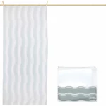 just be... Microfibre Wave Beach Travel Towel - Grey XX Large 200 x 90cm