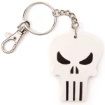 MARVEL The PUNISHER Superhero Keychain Keyring With Claw Clip