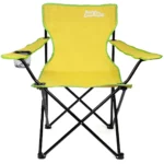 just be...…® Folding Camping Chair - Yellow with Green Trim
