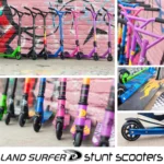 Land Surfer Kids Stunt Scooter | Scooter for Kids 8-12+ Teenagers | Boys/Girls Two Wheel 360 Pro Stunts | Flame