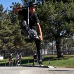 bopster Stunt Scooter Deck 360 Swivel Spin | Lightweight Freestyle Sport Scooters with 50cm Wide Bar | Ideal for Kids, Boys, & Girls Ages 8+ | Black