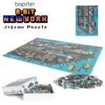bopster 8-bit New York Pixel Jigsaw Puzzle 1000 Pieces for Kids Teens and Adults 70 x 50cm Level 3