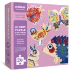 Mideer My First Puzzle Toddler Jigsaw for Children with Large Extra Thick Pieces for Kids Illustrated Animal Shapes 2 3 + Years - Garden Animals
