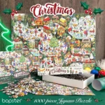 bopster Christmas Illustrated Jigsaw Puzzle 1000 pcs