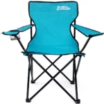 just be...…® Folding Camping Chair - Light Blue with Black Trim