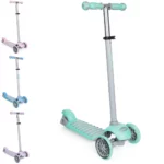 boppi 3-Wheel Kids Toddler Push Scooter | 2 Front Wheels, Ideal for Girls and Boys Aged 3 - 8 Years Old | Green