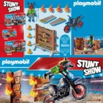 Playmobil 70553 Stunt Show Motocross with Fiery Wall, for Children Ages 4 - 10