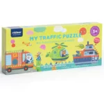 Mideer My Large Floor Puzzle Jigsaw 100cm Long with Inner First Puzzle with 28 Large Extra Thick Pieces for Kids Illustrated 3 + Years – Traffic