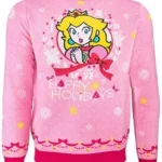 Official Super Mario Princess Peach Christmas Jumpers for Men and Women– Ugly Novelty Gifts Xmas Jumper – Mario Unisex Knitted Sweater Design