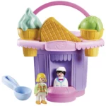 Playmobil 9406 Sand Ice Cream Shop Sand Bucket with Sieve and Waffle Moulds