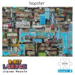 bopster 8-bit London Pixel Jigsaw Puzzle 500 Pieces for Kids Teens and Adults 51 x 36cm Level 2