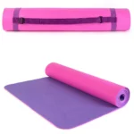 just be... Yoga mat Non Slip Exercise Mattress 5mm thick Eco friendly TPE material 183cm long 61cm wide 2-Tone colour with Carry Strap Pro Beginner Bikram Gym Home Fitness - Pink/Purple