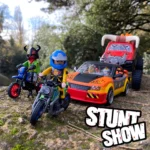 Playmobil 70553 Stunt Show Motocross with Fiery Wall, for Children Ages 4 - 10