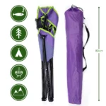 just be...…® Folding Camping Chair - Purple with Green Trim