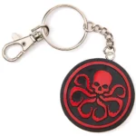 MARVEL AVENGERS S.H.I.E.L.D Vs HYDRA Superhero Keychain Keyring With Claw Clip