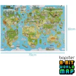 bopster 8-bit World Map Pixel Jigsaw Puzzle 1000pcs
