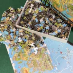 bopster 8-bit World Map Pixel Jigsaw Puzzle 1000pcs