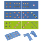 Mideer Dominoes Puzzles Game with 24 Large Extra Thick Rectangular Double-Sided Domino Tile Pieces Number and Image Match Up Deck for Kids 3 + Years – Zoo Pals