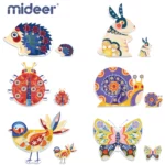 Mideer My First Puzzle Toddler Jigsaw for Children with Large Extra Thick Pieces for Kids Illustrated Animal Shapes 2 3 + Years - Garden Animals