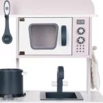boppi® Wooden Toy Kitchen with 19 Piece Accessories Set - Grey