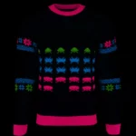 Official Space Invaders Christmas Jumpers for Men Or Women – Ugly Novelty Gifts Xmas Jumper – Retro Gamer Unisex Knitted Sweater Design - Officially Licensed Geek Christmas Jumper
