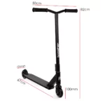 bopster Stunt Scooter Deck 360 Swivel Spin | Lightweight Freestyle Sport Scooters with 50cm Wide Bar | Ideal for Kids, Boys, & Girls Ages 8+ | Black