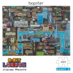 bopster 8-bit London Pixel Jigsaw Puzzle 180 Pieces for Kids Teens and Adults 57 x 42cm Level 1