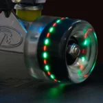 Land Surfer Cruiser Skateboard 22" CLEAR BLUE BOARD - LED BLACK WHEELS